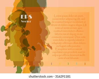 Stylish background texture for presentation or cover with a space for text. Grungy decorative texture. with colorful silhouettes of flowing ink.