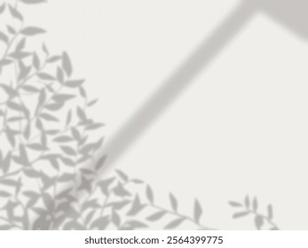 Stylish background with tree shadows on the wall