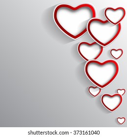 Stylish background to the Valentine's Day 3d