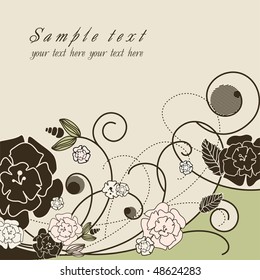 stylish background with various flowers