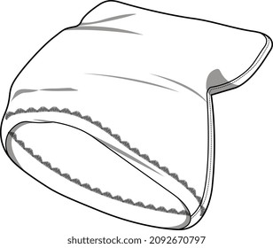 STYLISH BAG AND STORAGE WALLET POUCH ACCESSORIES VECTOR SKETCH