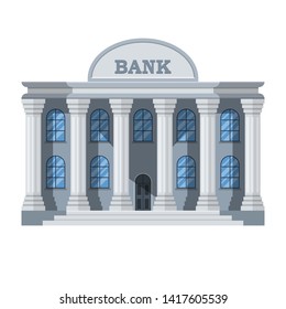 Stylish Bank Building Vector Design Illustration Isolated On White Background
