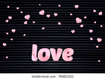 Stylish banner for St. Valentine's Day. Nice velvet text.