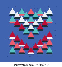 Stylish banner with triangle geometric shapes Colorful background