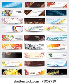 Stylish banners on different topics