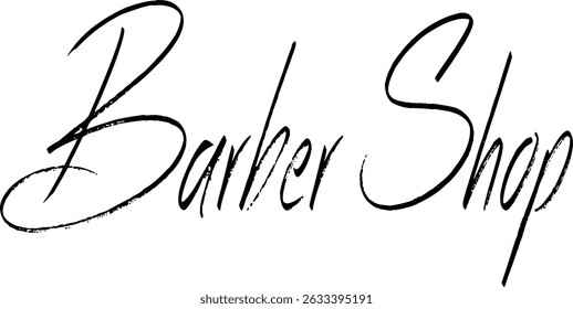 Stylish barber shop sign showcasing professional hair care and shaving services for men, embodying a blend of vintage and modern aesthetics