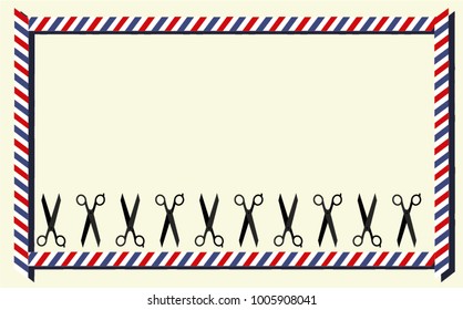Stylish barber shop themed template