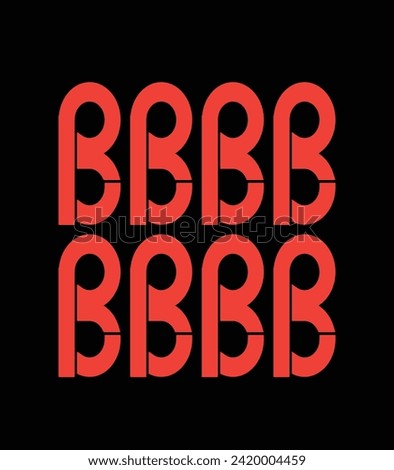 Stylish BB letter t shirt vector graphic design