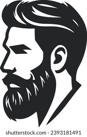 Stylish Beard Man Vector Illustration