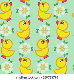 Stylish beautiful baby seamless pattern with toys. Children's decoration texture. Template for design fabric, backgrounds, wrapping paper, package, covers, cards, invitations, backgrounds. Vector