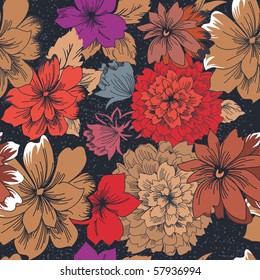 Stylish beautiful floral seamless pattern. Abstract Elegance vector illustration texture