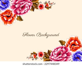Stylish Beautiful flower design decorative background vector