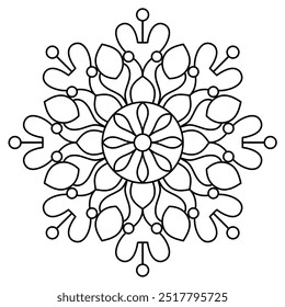 stylish and beautiful mandala design for coloring book, tattoo and henna design , mandala design for adults and kids coloring book
