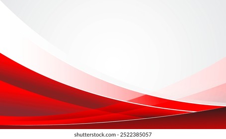 Stylish beautiful red wave flowing design background vector