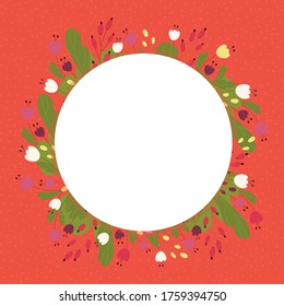 Stylish, beautiful template for the design of summer cards, posters, invitations, covers, labels. Flower theme. Summer parties, birthdays and holidays. Design of summer products. Vector graphics.