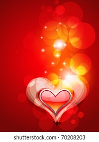 stylish beautiful valentine day heart background