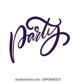 Ein stilvolles und wunderschön handgeschriebenes Party-Logo, ideal für jeden festlichen Anlass oder Event-Promotion-Anforderungen