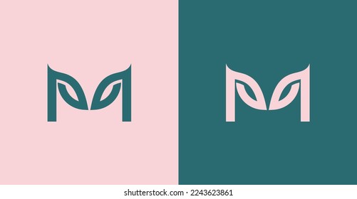 stylish beauty cosmetic queen logo M