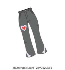 Stylish bell bottom pants vector design in modern style