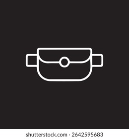 A stylish belt bag icon with a minimalist design. Perfect for fashion and accessory related designs. Simple and modern aesthetic.