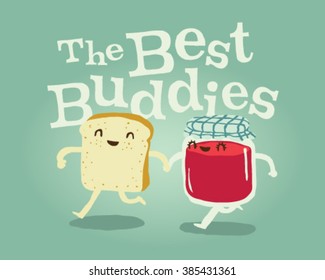 Stylish The Best Buddies Bread and jar of Jam