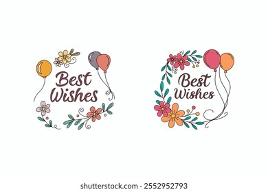 "Stylish 'Best Wishes' T-shirt vector design, perfect for digital download and printing."