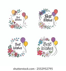 "Elegante diseño de Vector de camiseta 'Best Wishes', perfecto para Descarga digital e impresión".