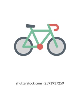 Stylish bicycle icon perfect for active lifestyle projects.
