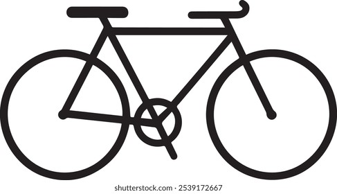 Stylish bicycle silhouette vector art, with a clean and minimalist background, is perfect for creative projects.