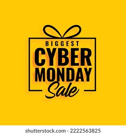 Stylish biggest cyber monday giftbox sale background