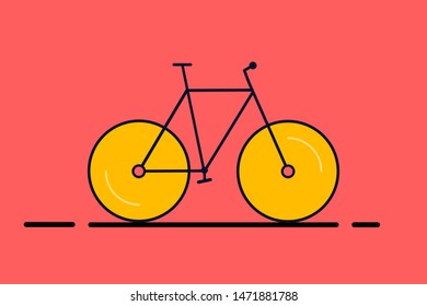 Stylish bike logo icon - flat design