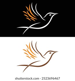 Stylish Bird Logo Design Modern Abstract Bird with Dynamic Wings