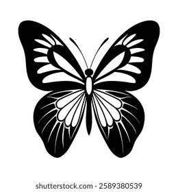 Stylish Black Butterfly Silhouette Icons for Stunning Vector Graphics