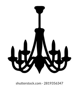 Stylish black chandelier featuring multiple candle holders, ornate design, and classic elegance suitable for sophisticated interiors.