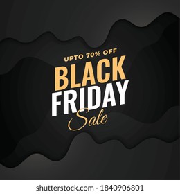 stylish black friday sale dark background design