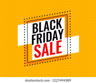 stylish black friday sale frame on yellow background