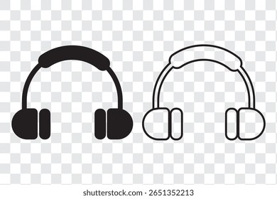 Stylish black headphones with audio wave graphic.