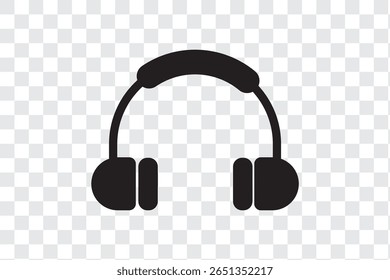 Stylish black headphones with audio wave graphic.