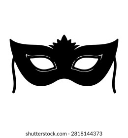 Stylish black masquerade mask designed for costumes, parties, or theatrical performances, featuring intricate details and a mysterious allure.