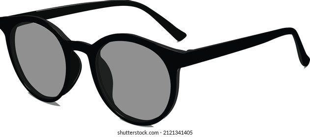 Stylish black sunglasses isolated on white. Glasses.