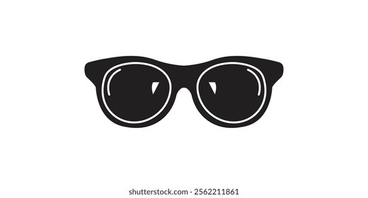 Stylish Black Sunglasses. Modern Sunglasses vector illustration or Fashionable Eyewear Design