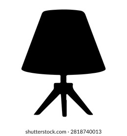 Stylish black table lamp featuring a tripod base, ideal for contemporary home or office lighting and decor enhancement.