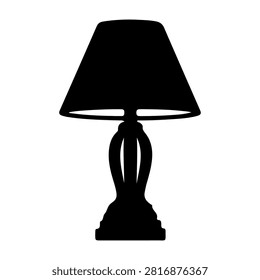 Stylish black table lamp with a traditional shade, ideal for living rooms, bedrooms, or office spaces, providing warm ambient lighting.