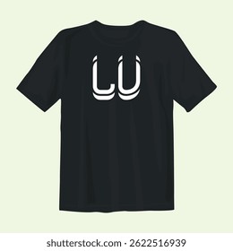 Stylish black t-shirt design featuring bold graphics, perfect for casual wear, street style, and comfort.