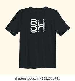 Stylish black t-shirt design featuring bold graphics, perfect for casual wear, street style, and comfort.