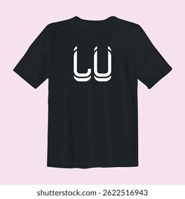 Stylish black t-shirt design featuring bold graphics, perfect for casual wear, street style, and comfort.