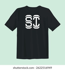 Stylish black t-shirt design featuring bold graphics, perfect for casual wear, street style, and comfort.