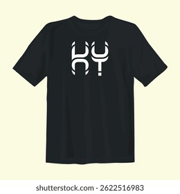 Stylish black t-shirt design featuring bold graphics, perfect for casual wear, street style, and comfort.