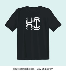 Stylish black t-shirt design featuring bold graphics, perfect for casual wear, street style, and comfort.