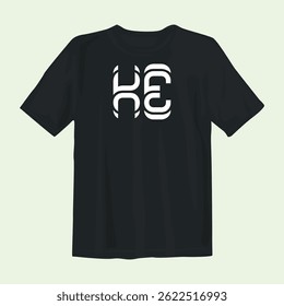 Stylish black t-shirt design featuring bold graphics, perfect for casual wear, street style, and comfort.